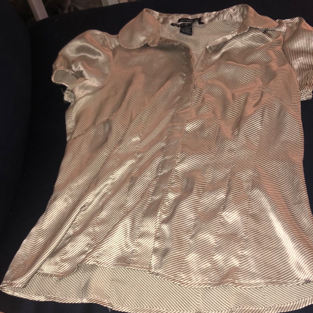 Striped Satin Button Down